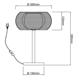 Lampe Relax Tischleuchte bronze/chrom | 1x QT14, G9, 25W, geeignet für Stiftsockellampen nicht enthalten | Mit Schnurzwischenschalter | Für LED-Leuchtmittel geeignet ^ Brilliant Online