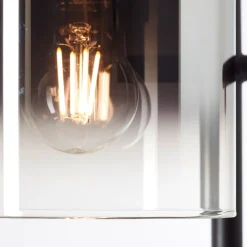 Lampe Simonis Standleuchte 3flg schwarz/rauchglas Aluminium/Metall schwarz 3x A60, E27, 52 W ^ Brilliant Best