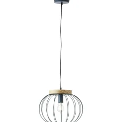 Brilliant Lampe, Sorana Pendelleuchte 1flg türkis, Metall/Holz, 1x A60, E27, 40W,Normallampen (nicht enthalten) Best