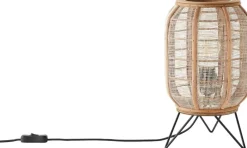 Brilliant Lampe, Tanah Tischleuchte schwarz/natur, 1x A60, E27, 42W, Mit Schnurzwischenschalter Clearance