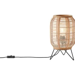 Brilliant Lampe, Tanah Tischleuchte schwarz/natur, 1x A60, E27, 42W, Mit Schnurzwischenschalter Clearance