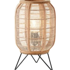 Brilliant Lampe, Tanah Tischleuchte schwarz/natur, 1x A60, E27, 42W, Mit Schnurzwischenschalter Clearance