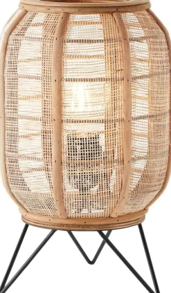 Brilliant Lampe, Tanah Tischleuchte schwarz/natur, 1x A60, E27, 42W, Mit Schnurzwischenschalter Clearance