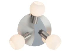 Brilliant Lampe Tiara Spotrondell 3flg eisen/weiß | 3x D45, E14, 40W, geeignet für Tropfenlampen (nicht enthalten) | Köpfe schwenkbar Sale