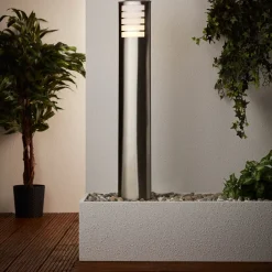 Lampe Todd Außenstandleuchte edelstahl | 1x A60, E27, 20W, geeignet für Normallampen (nicht enthalten) | IP-Schutzart: 44 - spritzwassergeschützt ^ Brilliant Clearance