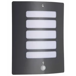 Lampe Todd Außenwandleuchte Bewegungsmelder anthrazit | 1x A60, E27, 60W, geeignet für Normallampen (nicht enthalten) | IP-Schutzart: 44 - spritzwassergeschützt ^ Brilliant Clearance