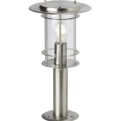 Lampe York Außensockelleuchte 40cm edelstahl | 1x A60, E27, 40W, geeignet für Normallampen (nicht enthalten) | IP-Schutzart: 44 - spritzwassergeschützt ^ Brilliant Discount