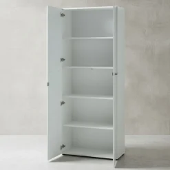 KADIMA DESIGN Büro-Set MUENCHEN 8-teilig | Glas & Abschließbar & Soft-Close Weiß New