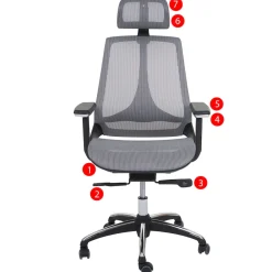 Bürostuhl -A59, Schreibtischstuhl, Sliding-Funktion Stoff/Textil ISO9001 ~ grau/grau ^ MCW Online