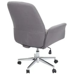 Bürostuhl -K23, Schreibtischstuhl Drehstuhl Lehnstuhl, Stoff/Textil mit Armlehne ~ grau ^ MCW New