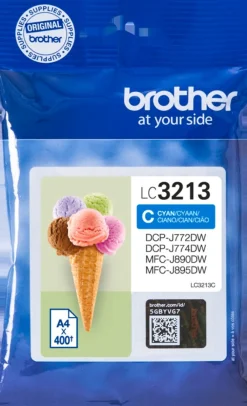 Brother Tintenpatrone LC-3213C Cyan (ca. 400 Seiten) Clearance