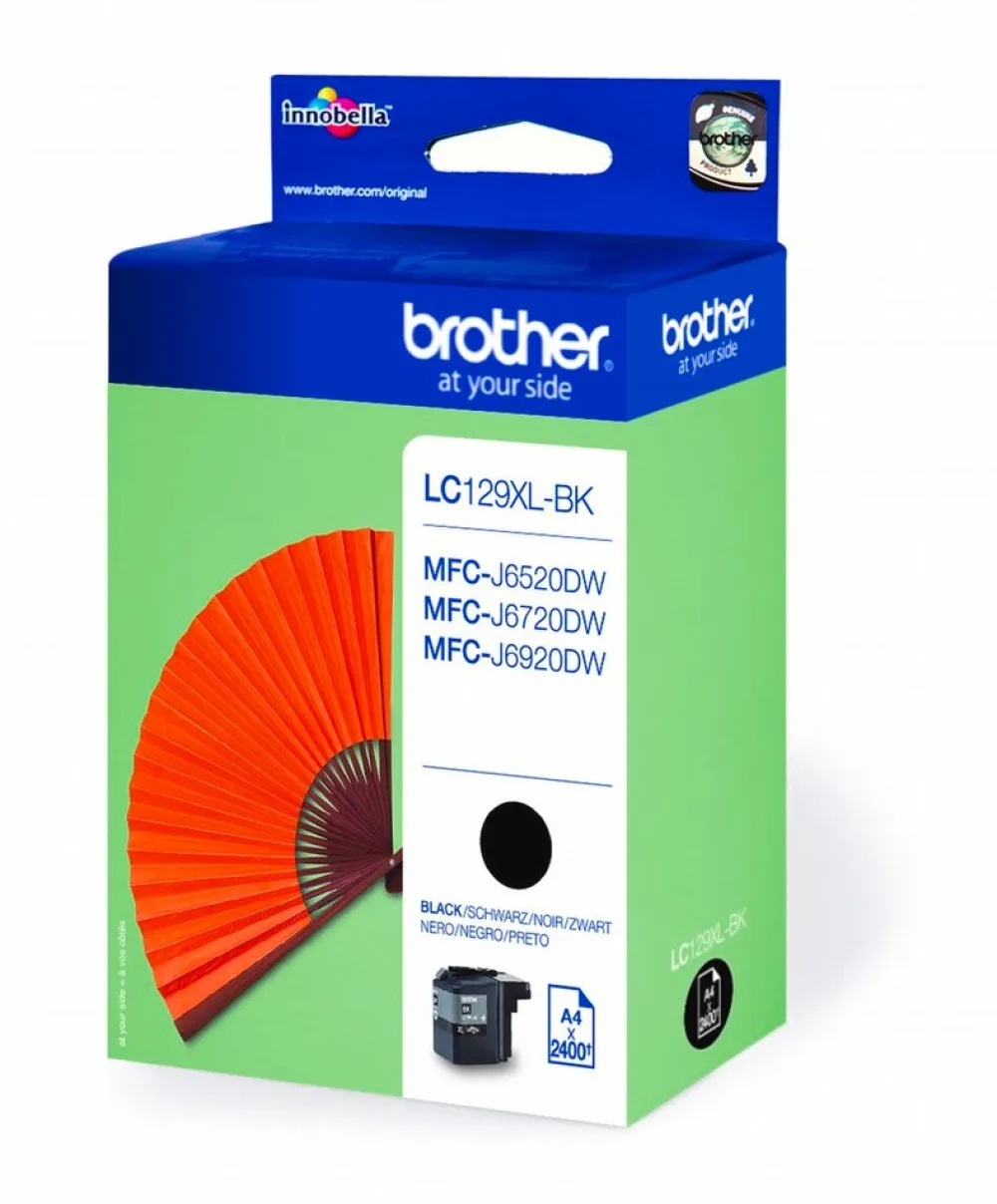 Tintenpatrone LC-129XLBK Schwarz (ca. 2400 Seiten) ^ Brother Outlet