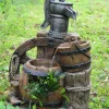 Brunnen NEREUS in Holz-/Stein-Optik ^ Harms Import Best