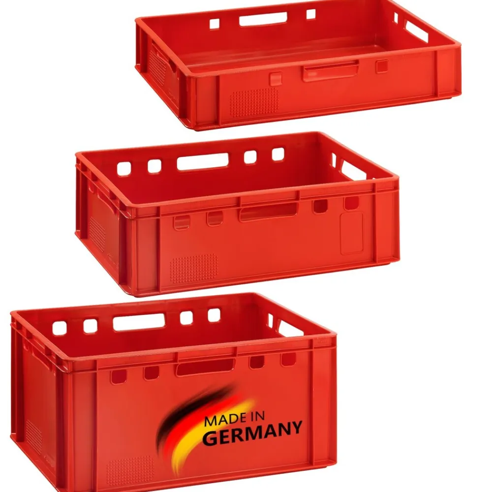 BURI Eurofleischkiste Verschiedene Größen / / Rot Clearance
