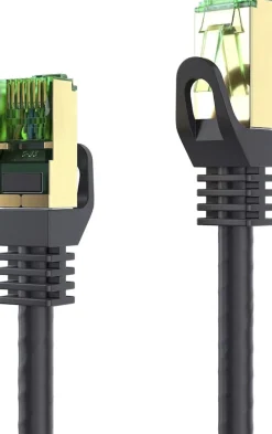 LAN Kabel 10m CAT 7 Netzwerkkabel Rohkabel Ethernet Kabel RJ45 schwarz ^ BURI Clearance