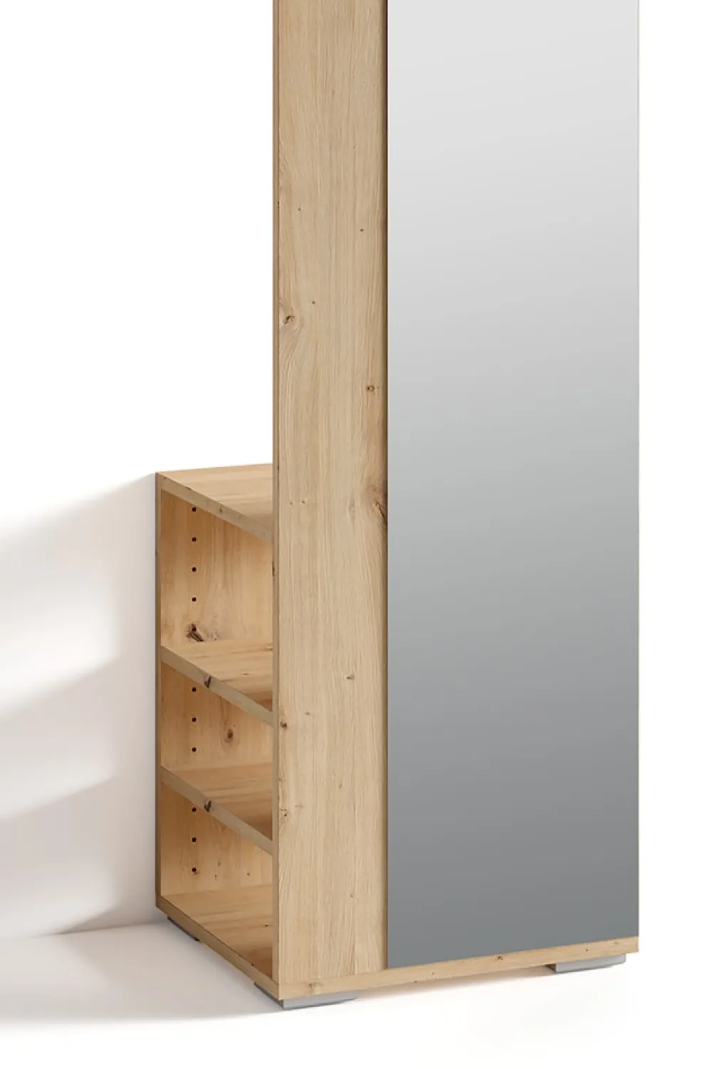 Garderobe BEN, Breite 40 cm, (Eiche-Optik), Kleiderstange ^ byLIVING