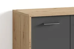 byLIVING Schuhschrank BEN, Breite 63 cm, (Eiche-Optik)/anthrazit Artisan Eiche Best