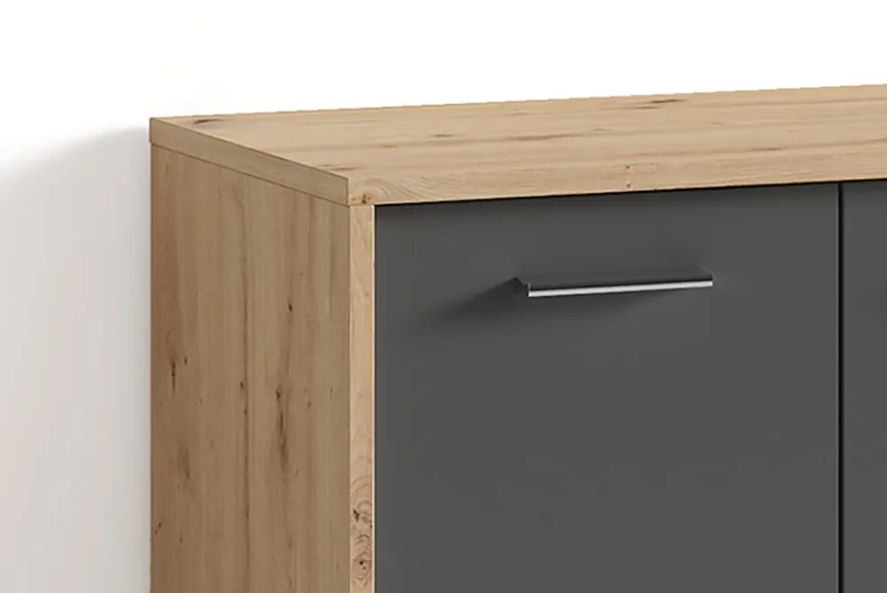 byLIVING Schuhschrank BEN, Breite 63 cm, (Eiche-Optik)/anthrazit Artisan Eiche Best