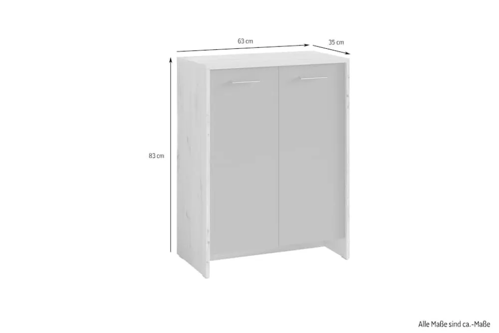 byLIVING Schuhschrank BEN, Breite 63 cm, (Eiche-Optik)/anthrazit Artisan Eiche Best