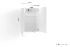 Spiegelschrank SPREE, Breite , , LED Beleuchtung ^ byLIVING Outlet