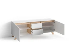 byLIVING TV-Board VALENTIN, Breite 160 cm, /Artisan Eiche (Eiche-Optik) weiß Clearance