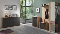 Wandpaneel BEN, Breite 60 cm, (Eiche-Optik)/anthrazit ^ byLIVING Best