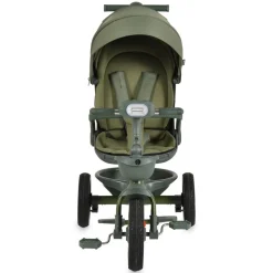 Byox Dreirad Fusion Lux Musik Scheinwerfer PU-Reifen Hinterradbremsen Korb Gurt grün dunkelgrau Clearance
