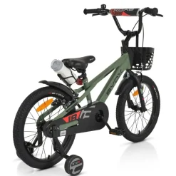 Byox Kinderfahrrad Challenge 18 Zoll Frontkorb Flasche Stützräder ab 5 Jahre grün Outlet