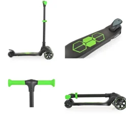 Kinderroller Lamborghini 3 Räder klappbar PU-Räder ABEC-7 LED-Räder Bremse grün ^ Byox Hot