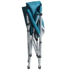 Campingstuhl -L50, Klappstuhl Anglerstuhl Regiestuhl, waschbar Schutzhülle Stahl Stoff/Textil ~ türkis ^ MCW Online