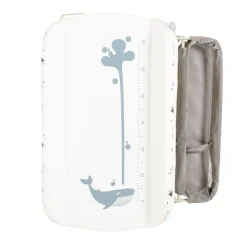 Cangaroo Babybadewanne Wickeltisch 2 in 1 Garda Thermometer Räder Wickelauflage grau Hot