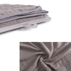 Cangaroo Baby-Kapuzenhandtuch Manny 76 x 76 cm Babyhandtuch Tiermotiv Baumwolle grau Outlet