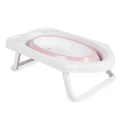 faltbare Babybadewanne Maui, 84 cm lang, Wasserablauf, Ablagefächer rosa ^ Cangaroo Clearance