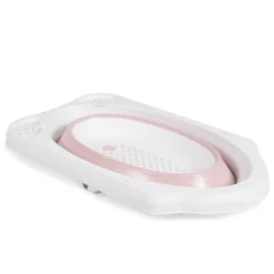 faltbare Babybadewanne Maui, 84 cm lang, Wasserablauf, Ablagefächer rosa ^ Cangaroo Clearance