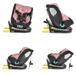 Cangaroo i-Size Kindersitz Quill (40-150cm) Gruppe 0/1/2/3, Isofix, 360° drehbar rosa Online