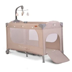 Cangaroo Reisebett Once upon a time, 2 Ebenen, Seiteneingang, Matratze, Mobile beige Hot