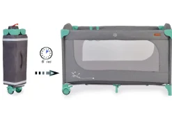 Reisebett Skyglow Laufstall 2 Räder mit Bremsen Matratze Seiteneingang ^ Cangaroo New