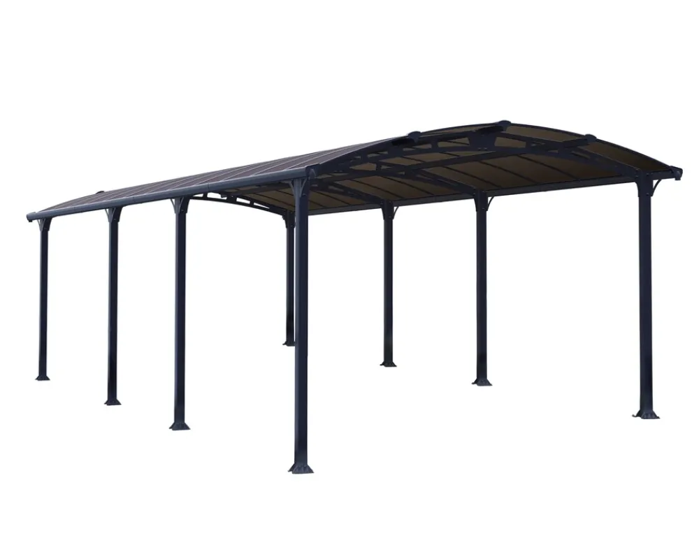 Canopia Arcadia Carport aus Aluminium 3,6 x 8,6 m in Grau ^ PALRAM Hot