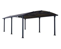 PALRAM Canopia Arcadia Carport aus Aluminium 3,6 x 6,5 m grau Clearance