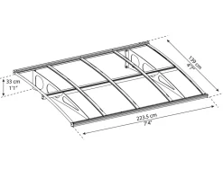 PALRAM Canopia Bordeaux 2.2 X 1.4 Vordach, weiß New