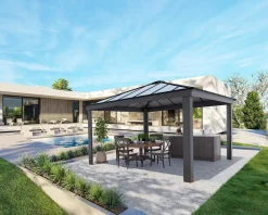 PALRAM Canopia Dallas 4,3x4,3m Gartenpavillon, anthrazit Best