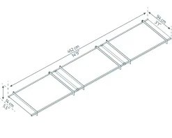 PALRAM Canopia Nancy 4.5x0.9 Vordach, grau, klar