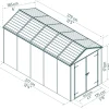 PALRAM Canopia Rubicon Gerätehaus, anthrazit 378x185x217 in cm Outlet