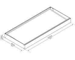 PALRAM Canopia Sophia Vordach, anthrazit, weiß satiniert 215x95x17 in cm (LxBxH) Discount