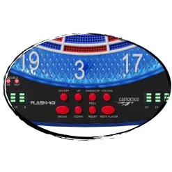Elektronik Dartboard Flash-401, mit Adapter, 2-Loch Abstand ^ Carromco Best
