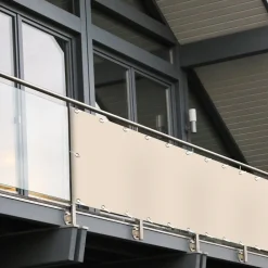 casa pura PVC-Balkonsichtschutz | Creme Anthrazit Sale