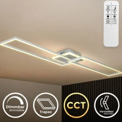 CCT LED Wand- und Deckenleuchte,chrom-alu, LED/40W ^ B.K.Licht Online