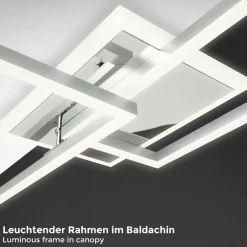 CCT LED Wand- und Deckenleuchte,chrom-alu, LED/40W ^ B.K.Licht Online