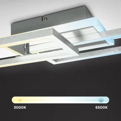 CCT LED Wand- und Deckenleuchte,chrom-alu, LED/40W ^ B.K.Licht Online