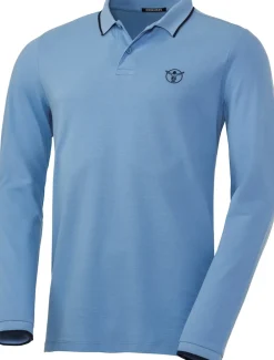 Chiemsee Herren Langarpolo Bauwolle marine Online